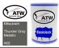 Preview: Mitsubishi, Thunder Gray Metallic, A02: 500ml Lackdose, von ATW Autoteile West.